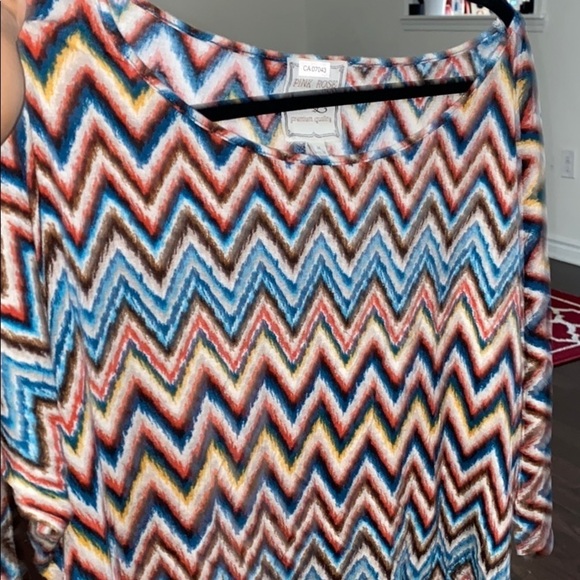 PINK ROSE boho print  casual crop top M - Picture 11 of 11